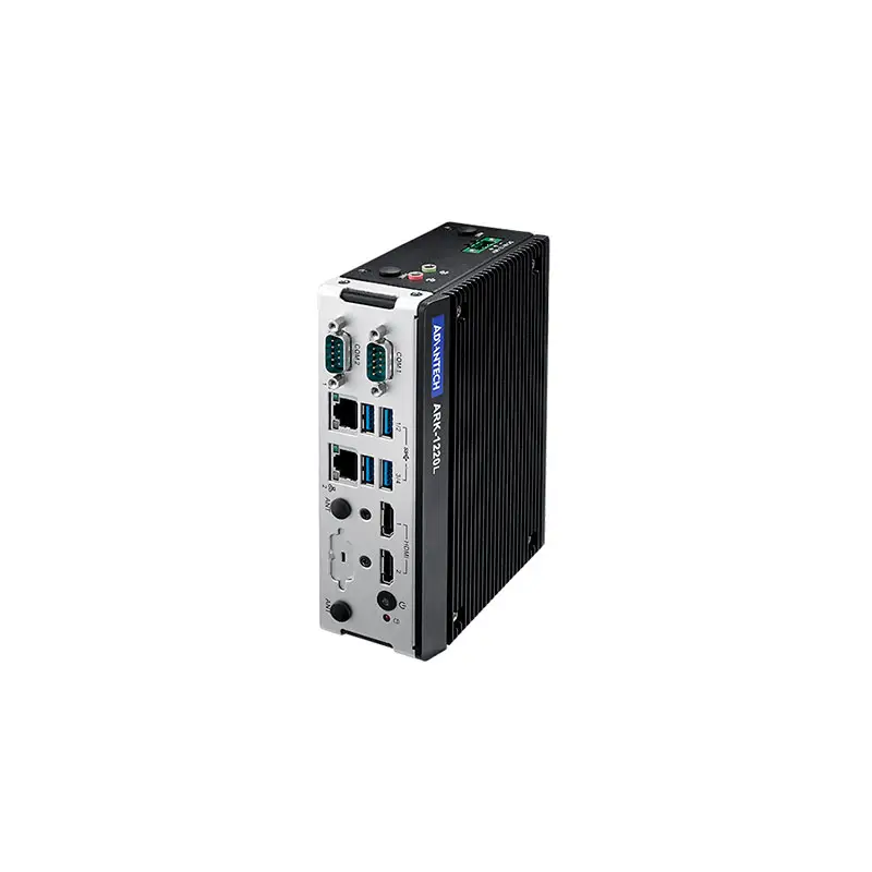 Advantech Intel Atom E3940 QC SoC ความละเอียด 4K dual H.DMI/dual LAN/M.2 DIN รางติดตั้งพัดลมคอมพิวเตอร์ฝังตัว ARK-1220L