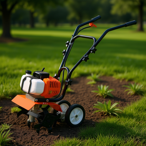 Cultivador de jardín con motor de 43cc y 2 tiempos, ancho de trabajo de 8 pulgadas para cultivo de césped y campos - Product Image 2