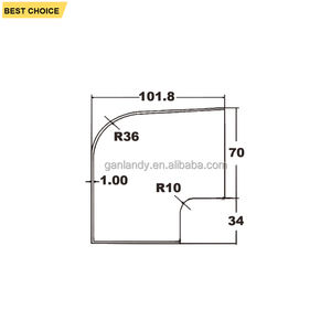 Protection d'angle de carrosserie de camion GL-21119, rayon 36 mm, longueur latérale 101,8 mm, en alliage d'<span class=keywords><strong>aluminium</strong></span>, protection d'angle - Product Image 5