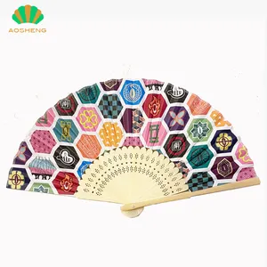 Hot Sale Hochzeit Fan Hand Bambus Seide Fan Bambus Sticks für Hand Fans