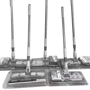 ไม้ถูพื้นไมโครไฟเบอร์แบบแห้งและเปียกสำหรับพื้นไม้ถูพื้นผ้าไมโครไฟเบอร์แบบแบนใช้ซ้ำได้4ชิ้น - Product Image 4