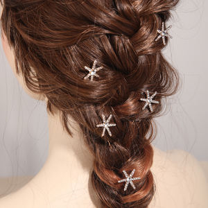 <span class=keywords><strong>Horquillas</strong></span> de diamantes de imitación de estrella de moda 5 uds un conjunto de <span class=keywords><strong>horquillas</strong></span> para niñas accesorios simples para el cabello de <span class=keywords><strong>novia</strong></span> <span class=keywords><strong>horquillas</strong></span> para mujeres - Product Image 6