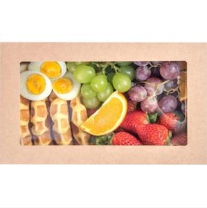 Grand <span class=keywords><strong>plateau</strong></span> en carton écologique kraft pour la restauration du pain, <span class=keywords><strong>plateau</strong></span> jetable pour repas <span class=keywords><strong>à</strong></span> <span class=keywords><strong>emporter</strong></span>, boîtes d'emballage des aliments - Product Image 4