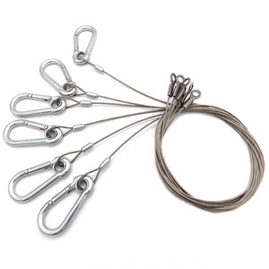 Döngüler ve kancalar ile özel paslanmaz çelik kablo, ağır bisiklet kilit kanca esnek güvenlik çelik kablo tel kilit ve zincir - Product Image 5