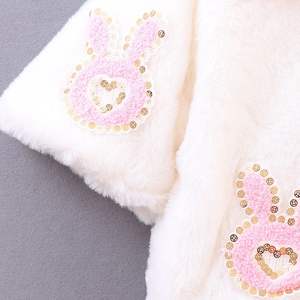 Vêtements d'hiver pour bébés, vêtements pour enfants, manteaux pour filles avec des motifs de lapins et des paillettes, disponibles en ligne - Product Image 5
