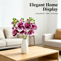 Vente en gros de fleurs artificielles, orchidées Phalaenopsis, branches artificielles, fleurs en latex au toucher réel, plantes Phalaenopsis pour la décoration