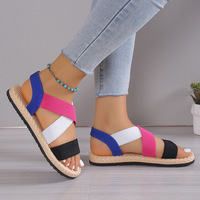 Haute qualité femmes bout ouvert sandales romaines respirant décontracté grande taille Sports de plein air chaussures de marche tendance de la mode pour l'été