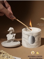 Luxuriöse Duftkerzen mit Charakterstatuen-Deckel, Moderne Sojawachs-Säulenkerzen, Geschenk für Valentinstag, Weihnachten & Muttertag