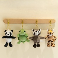 Grosir Pabrik Gantungan Kunci Boneka Mini Plush 15cm Lucu Aneka Hewan Kebun Binatang OEM Custom