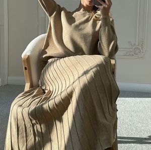 Fashion High Sense Hooded Sweater Cardigan <strong>Coat</strong> + Fringe <strong>Skirt</strong> Two-piece Set - Product Image 4