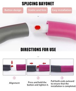 Fat Burning Exercise <b>Ring</b> Weighted Hula <b>Ring</b> Loop for Adults Detachable <b>Size</b> <b>Adjustable</b> Hoola Loop - Product Image 3