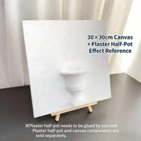 Lukisan Minyak 3D DIY dengan Bunga Awet dan Vas Plester untuk Dekorasi Rumah dan Hadiah