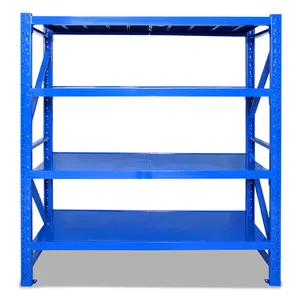 Heavy Duty Load -bearing 350kg/Layer Warehouse Metal 4 Layer Storage Rack Shelf