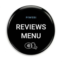 Autocollant de carte de menu NFC RFID en époxy rond 100x100mm/80mm 13,56 MHz étanche pour usage intérieur