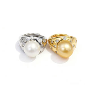 Base para Anillo de Plata S925 10765DIY con Perlas Redondas de 5-6mm, Accesorios y Componentes de Joyería Multicolores en Oro/Plata - Product Image 5