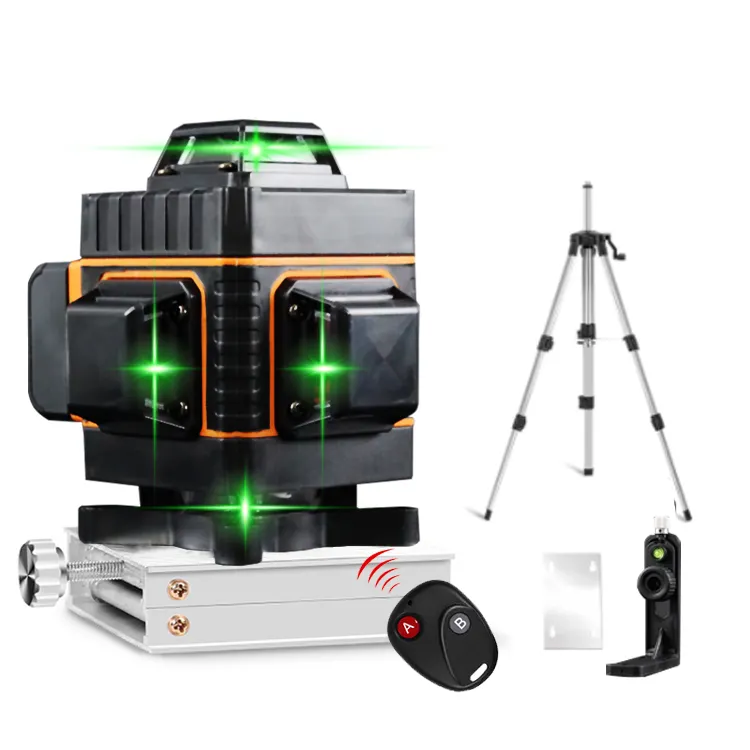 Lazer Level Green Beam Laser Cross 16 line Self Leveling 4d Auto Rotary Construction Nivel Laser Level 360 Degree Machine tool