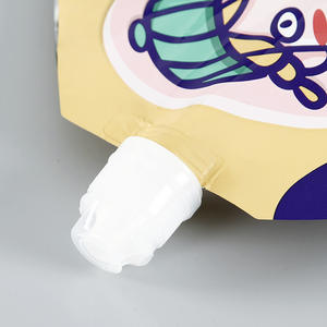 Self-Standing Zipper <b>Bag</b> with PE <b>Plastic</b> Suction Nozzle for Hot/Cold Beverages Drinks Juices Exhibitions Packaging Use - Product Image 3