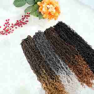 Amygirl – tresses bohèmes au crochet avec cordon de serrage, fibre haute température, pour femmes, 24 pouces, couleur noir naturel/ombre, application facile au quotidien - Product Image 2