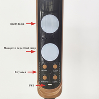Ventilador de Carga Solar FS-228 de 16 Pulgadas con Luz, Ventilador de Pie Vertical de Larga Duración para Uso en Interiores y Exteriores en Caso de Emergencia
