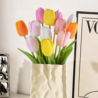 1 pièce de tulipes artificielles au toucher réel, bouquets de fleurs de printemps multicolores pour la décoration de la maison, des fêtes et des mariages