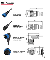 Konektor Tahan Air Ip67 Kustom 2 Pin 50A Konektor Steker Jantan Betina Soket Kabel Tahan Air Led