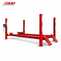 Pont élévateur quatre colonnes 5000 kg avec vérin roulant intégré pour alignement des roues, réparation automobile, garage, atelier de pneus, levage de véhicules 1700 mm
