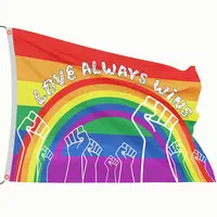 Banderines de arcoíris de 3x5 pies, banderines de Orgullo LGBT, bandera China Gay gratis, venta al por mayor