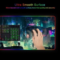 Rgb Alas Mouse Besar Gamer Led Komputer Keyboard Mat