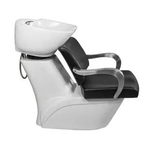 New Fiberglass shampoo station sink and chair Sitting Rocking bowl backwash for salon shop