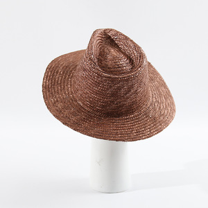 Chapeau Fedora classique à large bord en paille pour <span class=keywords><strong>femme</strong></span>, respirant, tissé, chapeau <span class=keywords><strong>de</strong></span> soleil d'été avec couronne encastrée, protection UV, chapeau Panama pour les vacances - Product Image 6