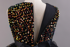 Robe de soirée princesse de mariage à nœud mignon et traîne à paillettes pour filles - Product Image 6