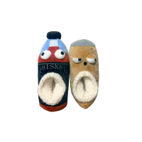 Pantoufles de bateau personnalisées en peluche pantoufles de panda en peluche nouveauté maison chaussure en peluche dessin animé pantoufle