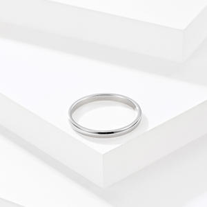 Simple <b>Plain</b> Band 2mm Titanium Steel <b>Ring</b> Gold Black Rose Gold Purple Unisex Couple Jewelry Gift - Product Image 3