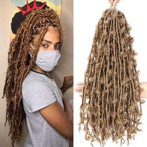 Extensions de Tresses au Crochet Butterfly Locs Douces Synthétiques Monobande Faux Locks Bouclées <span class=keywords><strong>Dreadlocks</strong></span> Mèches Faux Locks - Product Image 5