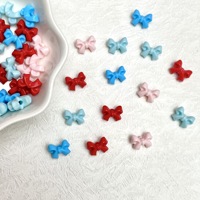 Perles en acrylique couleur unie 10 mm, motif chat mignon et petit nœud, pour breloques de téléphone DIY et accessoires de bracelet