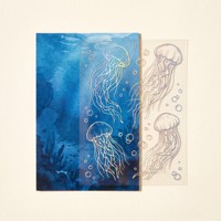 Autocollant personnalisé en PET transparent argenté avec feuille holographique, imperméable, pour journalisation DIY, feuille d'autocollants transparente