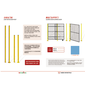 Panel y Poste de Valla de Seguridad para Máquinas y Robots <span class=keywords><strong>METALTEC</strong></span>, con Marco de 6 pies - Product Image 6