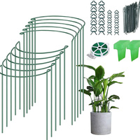 HY198 métal demi-rond jardin plante Support piquets plante verte Cages anneau de Support pour fleurs d'intérieur plantes grimpantes