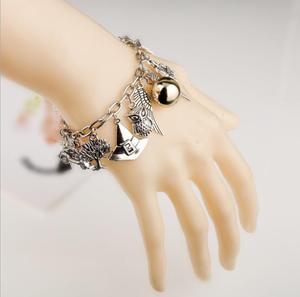 Pulsera con colgante de la escuela mágica de la película, soplones dorados, sombrero de búho, escoba, joyería de aleación - Product Image 5