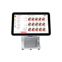 Système PC POS tactile 15.6 "double écran POS contrôle tactile avec imprimante pour la vente au détail