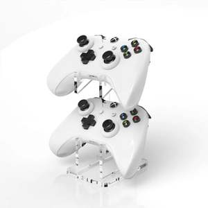 Soporte de exhibición personalizado de 2 niveles para controladores Lucite, soporte de acrílico transparente para <span class=keywords><strong>Xbox</strong></span> Gamepad para <span class=keywords><strong>tienda</strong></span> - Product Image 1