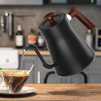 Bouilloire électrique 1L avec contrôle de la température, fonction de mémoire, poignée en érable, pour café, thé, verser sur de l'eau chaude à ébullition rapide