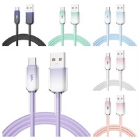 Cable USB C a USB C con Trenzado de Cristal de Hielo, Carga Rápida PD 60W, Cable de Sincronización de Datos Resistente para iPhone 16 15 Pro Max