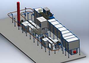 Ligne de revêtement en poudre automatique électrostatique <span class=keywords><strong>MAGE</strong></span> pour la finition de surface des profilés en aluminium - Product Image 6