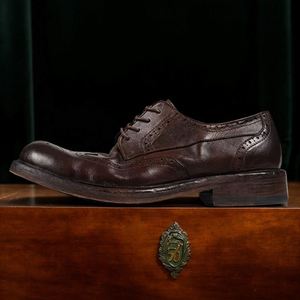 Zapatos Oxford Casuales de Vestir para Hombre, Hechos a Mano, de Alta Calidad, Personalizados, con Punta en Pico, con Cordones, Parte Superior de Cuero Transpirable, Antideslizantes, Ligeros, para Oficina - Product Image 2