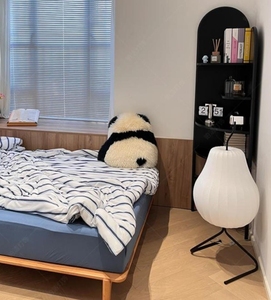 Đèn sàn lụa phòng khách Thời Trung Cổ phòng ngủ internet không khí nổi tiếng thiết kế đèn gió Kem - Product Image 2