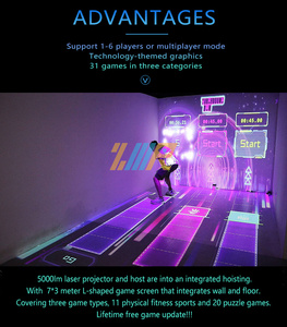 AR الرياضة الرقمية تحتوي على 31 لعب الإسقاط الألعاب التفاعلية النشطة لعبة تفاعلية ثلاثية الأبعاد