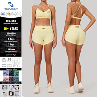 Ensembles de yoga taille haute pour femmes grandes tailles, respirants, légers, imprimés, avec logo personnalisé, shorts et soutien-gorge de fitness à séchage rapide pour la gym et le Pilates