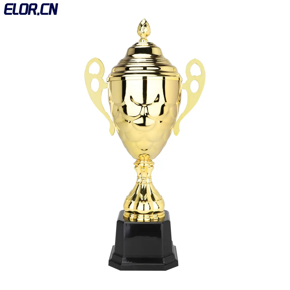 Trophée de prix de ballon de soccer d'or d'entrée de gamme Elor Popular Metal Award Manufacture en gros Meilleur prix Vente à chaud Base en plastique