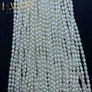 Componentes de cierre de tobillera de perlas de arroz naturales mixtas 1A-4A 5-10mm cadena blanca rosa púrpura tipo de perlas sueltas - Product Image 4